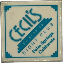Vintage Cecil&#39;s On Sunrise Night Club Palm Springs California 1980s 1990s - £6.74 GBP