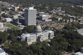 Mississippi State Capitol building aerial view in Jackson Miss Photo Print - £6.96 GBP+