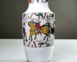 Vintage Limoges Porcelain Vase Capisserie De Bayeux Tapestry Scene Horse... - $49.99