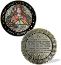 Saint Barbara Prayer Coin for Us Patron Saint Medal Challenge Coin - £12.09 GBP