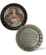 Saint Barbara Prayer Coin for Us Patron Saint Medal Challenge Coin - £11.95 GBP