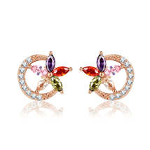 Crystal & Cubic Zirconia Celestial Stud Earrings - $13.99