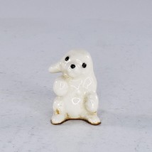 Hagen Renaker Chubby Poodle Puppy Dog White Miniature Figurine - £9.58 GBP