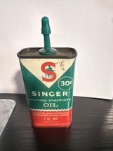 Vintage Singer Sewing Machine Oil Can Lubricant 4 Ounce 30 Cents Collect... - £4.89 GBP