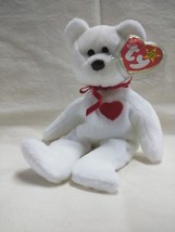 Ty Beanie Baby &quot;VALENTINO&quot; the Heart Bear &quot;Brown Nose&quot;- NEW w/tag - Retired - £4.71 GBP