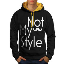 Wellcoda My Style Mens Contrast Hoodie, Mustaches Fashion Casual Jumper - £31.56 GBP