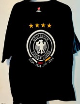 Deutscher Fussball-Bund Germany T-Shirt Black 2XL  1954-1974-1990-2014 - $197.90 MXN