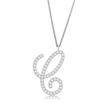 LO4708 - Imitation Rhodium Brass Chain Pendant with Top Grade Crystal  i... - $393.24 MXN