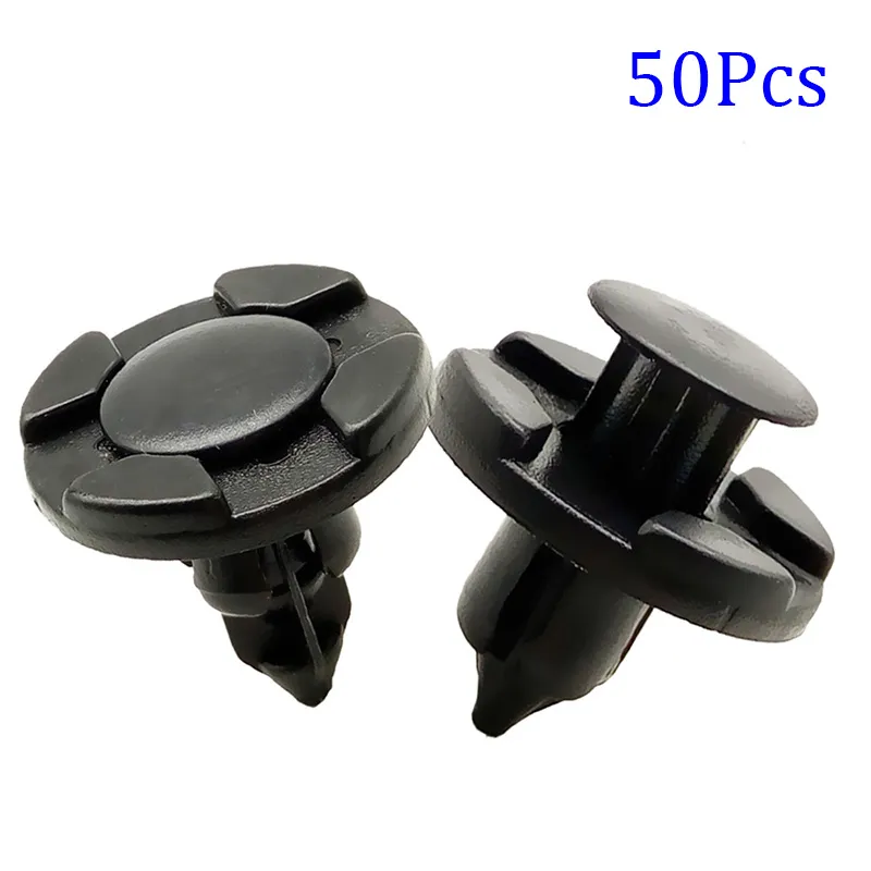 50pcs 8mm Auto Fastener Clip Car Body Push Retainer Pin Rivet Bumper Door Trim - £8.02 GBP