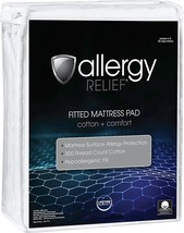 Allergy Relief Fitted Mattress Pad, Twin - £45.81 GBP