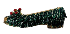 MMA Brooch Pin Christmas Green Shoe Vintage Jewelry Metropolitan Museum ... - £27.37 GBP