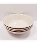 Corelle English Breakfast Blue &amp; Pink Line 6.25&quot; Soup Cereal Bowls Set of 4 - $23.40