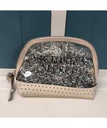 Victoria&#39;s Secret Blush Makeup Bag Case Beauty Travel Pouch Zipper 11” x 7” - $25.53 CAD