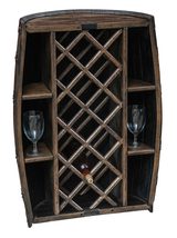 Whiskey Barrel Wine Rack and Wine Glass Cupboard - £1,115.71 GBP
