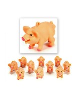 LOT OF 10 SOFT PLASTIC PIGS Small Tiny Toy Craft Gift NEW Little Farm An... - £6.39 GBP