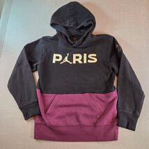 Jordan PSG Paris Saint-Germain Youth Hoodie 12-13Y Black Purple - $36.28 CAD
