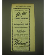 1945 Hotel Belmont Plaza Ad - Gala Holiday Show in the Glass Hat Johnny ... - £14.55 GBP