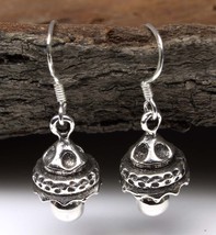 Ethnic gypsy small jhumki dangle 925 Sterling Silver antique fish hook Earrings - £40.90 GBP