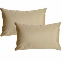 PILLOW DÉCOR Sunbrella Outdoor Pillow, Antique Beige, 12&quot;x19&quot; (Set of 2) - Inser - £67.27 GBP