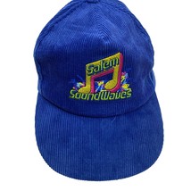 Vintage 80s Salem Soundwaves Cigarette Blue Corduroy Snapback Hat Music Festival - £11.66 GBP