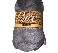 South West Trading Company PURE Soy Silk Worsted Yarn SWTC #024 Grey Soy... - $5.99
