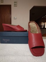 Womens J RENEE Abriele-Nalir Wedge Comfort Sandal Size 9.5 M Lipstick Red - £39.96 GBP