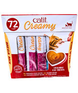 Catit Creamy Lickable Cat Treats Mega Mix 72 Count EXP 12/2027 - $26.85