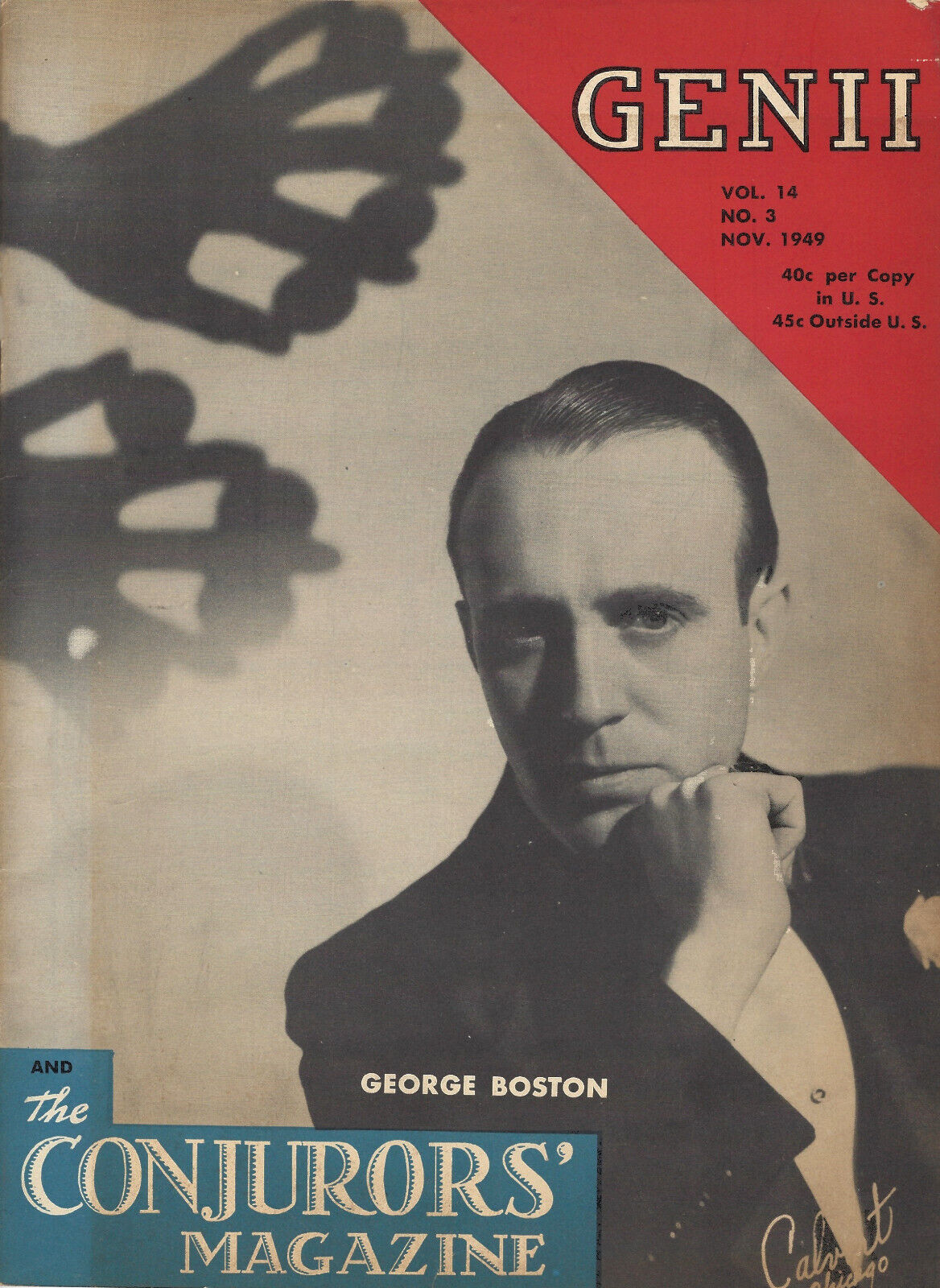 Genii The Conjurors&#39; Magazine November 1949 Vol. 14 No. 3 - $9.75
