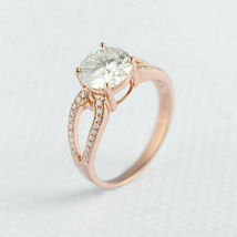 2.00Ct Round Cut Diamond Solitaire Engagement Wedding Ring 14K Rose Gold Finish - £76.35 GBP