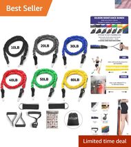 Resistance Band Kit with Heavy Duty Protective Sleeves for Safe Workout ... - $104.72