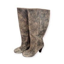 NEW Fossil Distressed Knee High Boots Size 10 Brown Leather - £63.69 GBP