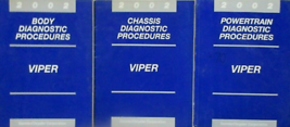 2002 Dodge Viper Coupe Roadster Diagnostico Interventi Manuale Set OEM - £14.99 GBP