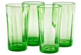 Lot Of 4 Kassie High Ball Tumbler, Kiwi 6"x3.4"- Artland - $59.38