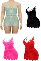 Sexy Lingerie Plus Size Lace Chemise Set Sleepwear  XL 2XL 3XL 4XL - £18.98 GBP