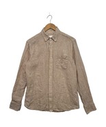 Porter Ash Shirt Mens Medium Brown Tan Button Down Lightweight Beach Coa... - $40.60 CAD