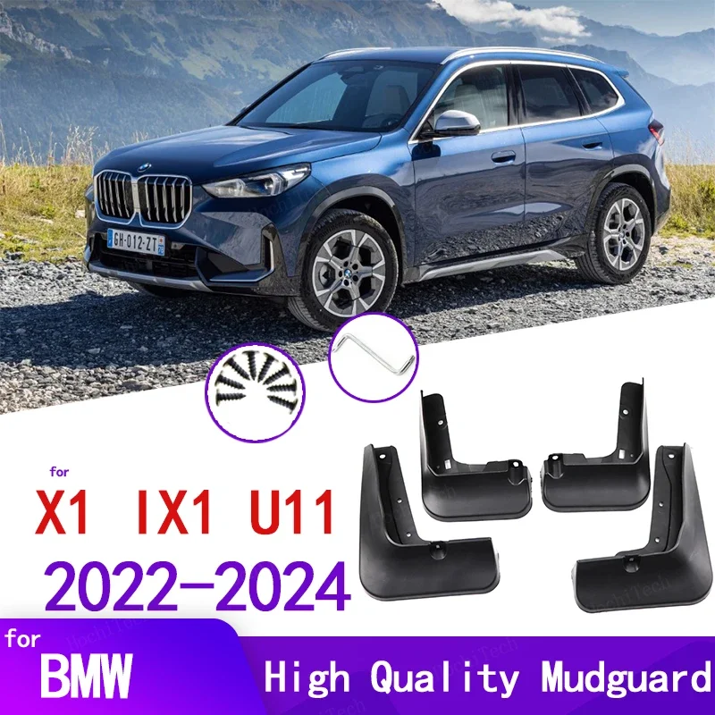 4pcs Black Mud Flaps for BMW X1 IX1 U11 m35I M sport xLine 2022-2024 Mudflaps - £31.35 GBP+