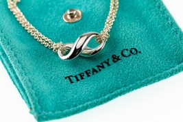 Tiffany &amp; Co. Sterling Silver Infinity Pendant w/ Tiffany Pouch - £245.25 GBP