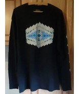 Pendleton Men&#39;s Pullover Long Sleeve T-Shirt Sz L Black Outdoorsman Azte... - $27.14 CAD