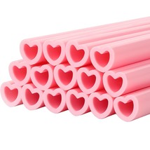 25 Pack Flexible Silicone Straw Reusable Straws Heart Straws Cute Straw With 2 P - £25.56 GBP