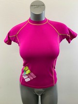 Columbia Omni-Shade Girls Size 14 Pink Short Sleeve Fitted Summer Surfin... - $7.92