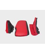 For Corvette C6 Torch Red & Black Leather Manual Shift Ebrake Console Cover Set - $155.00