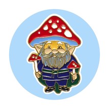 Garden Gnome Enamel Pin - £9.96 GBP