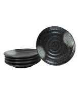 Pack Of 5 Ceramic Charcoal Grey Tone Hakumu Porcelain Round Dinner Plate... - $88.27 CAD