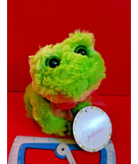 Green Frog Plush Toy Dan Dee Easter Holiday Small Stuffed Animal Soft Ne... - £3.01 GBP