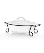 Gibson Elite Gracious Dining 2 Piece Oval Stoneware Bakeware with Lid an... - $91.21 CAD