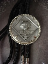Cub Scout bolo Vintage Tie jewelry boy scout uniform wolf fleur de lis slide - £50.90 GBP