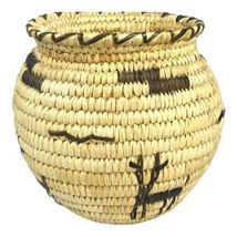 Papago Basket Figural Deer Basket Southwest Native American Woven 6” Vintage - £220.64 GBP