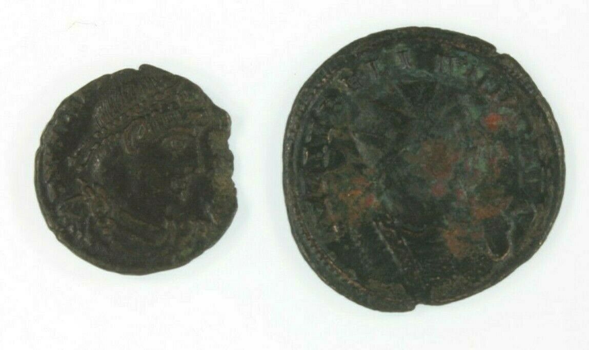 Primary image for Ancient Roman 2-Coin Set // Emperor Aurelian Antoninianus & Emperor Valens AE3