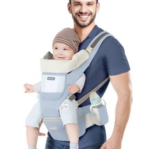 Baby Carrier, Ergonomic Baby Wraps Carrier With Waist Stool - Infant Sling, Blue - £38.81 GBP