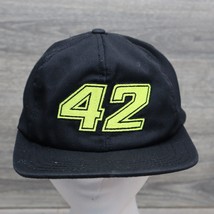Vintage Racing Hat Men Black Yellow Snap Back Cap Casual Petty #42 Nascar Racing - £17.87 GBP